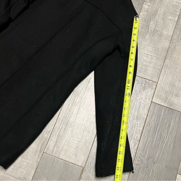 NWT Vince Camuto Wool Black Hood Zip Front Casual Fleece Lined Coat Hood XXS - Picture 8 of 14